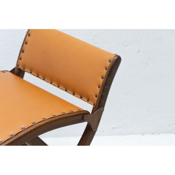 Image 1 of Vintage leatherette footrest, 1980s