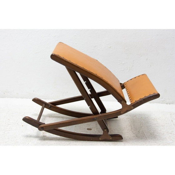 Image 1 of Vintage leatherette footrest, 1980s