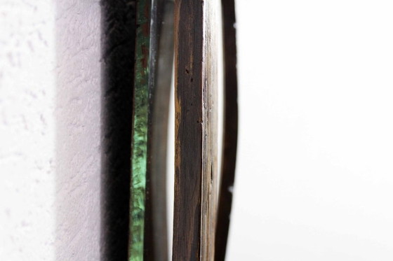 Image 1 of Brutalist mirror in solid wood 1930