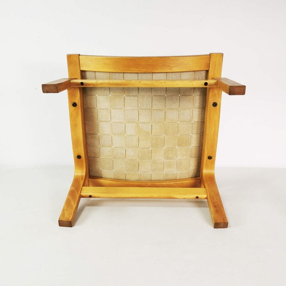 Image 1 of Vintage beech plywood footstool by Finn Ostergaard, Denmark 1970