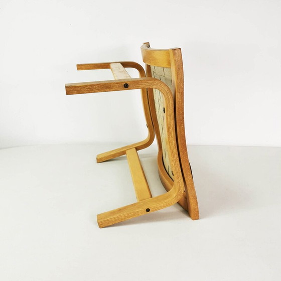 Image 1 of Vintage beech plywood footstool by Finn Ostergaard, Denmark 1970