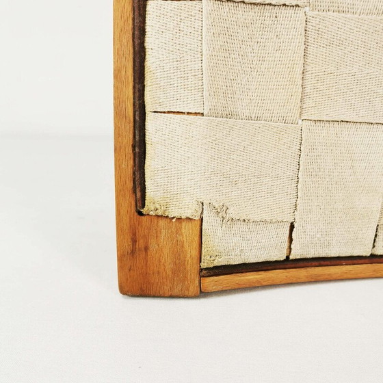 Image 1 of Vintage beech plywood footstool by Finn Ostergaard, Denmark 1970