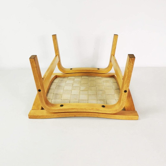 Image 1 of Vintage beech plywood footstool by Finn Ostergaard, Denmark 1970