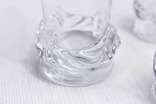 6x crystal glasses DAUM model Sorcy 1960