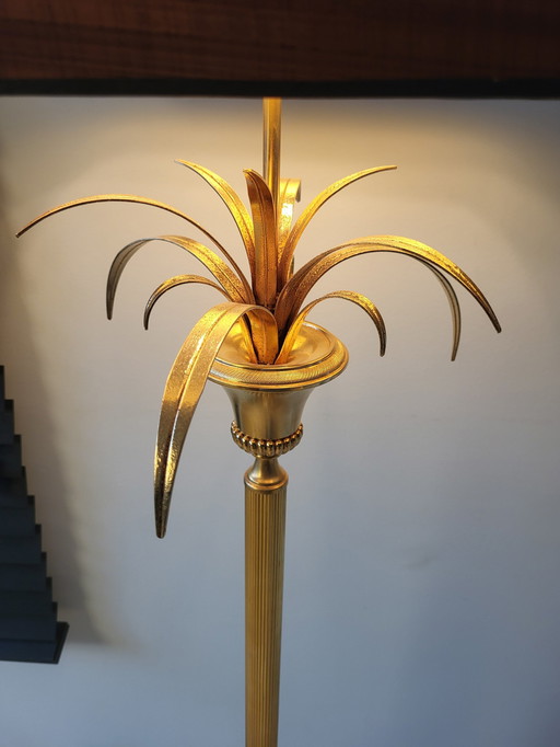 Hollywood Regency Floor Lamp, Pineapple Tree, Boulanger Supposedly 1970s