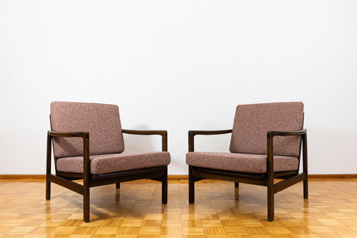 Pair Of Mid Century Armchairs B7522 By Zenon Bączyk, Poland, 1960'S