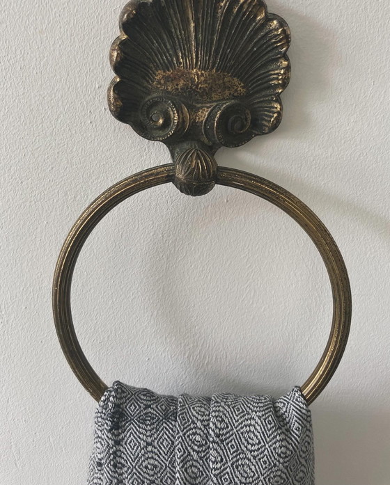 Image 1 of Classic brass towel ring