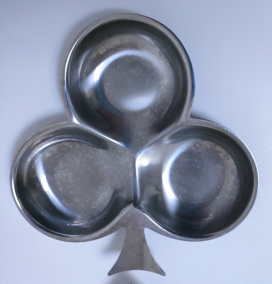 Image 1 of Four Empty Pocket Spade Heart Diamond Clover Stainless Steel 80s