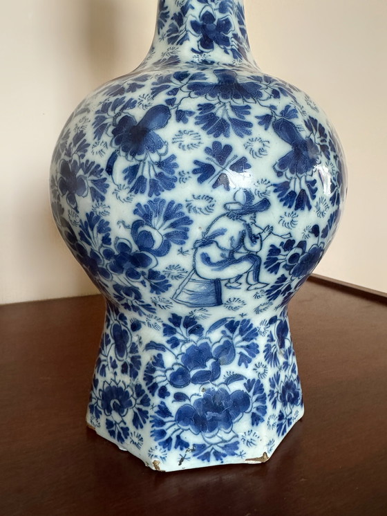 Image 1 of Delft Gourd Vase 18th century