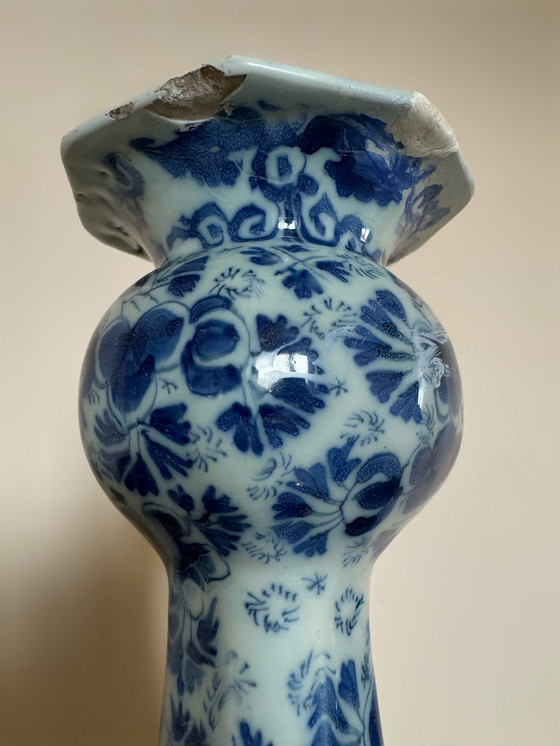 Image 1 of Delft Gourd Vase 18th century