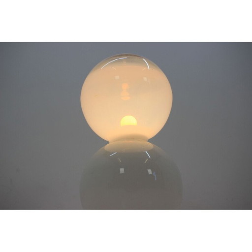 Lampada da terra in vetro vintage, Cecoslovacchia 1970