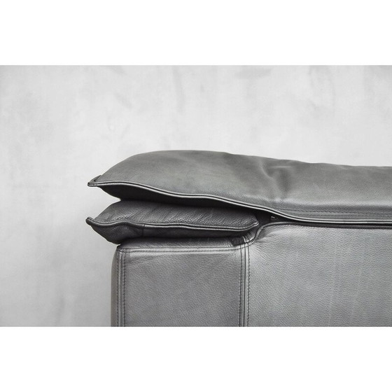 Image 1 of Coppia di poltrone vintage in pelle grigia di Jens Juul Eilersen per Niels Eilersen, 1970