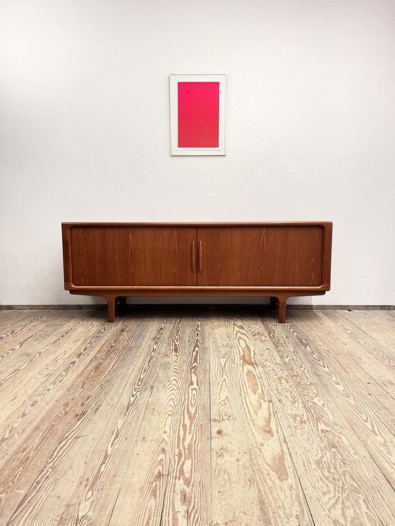 Image 1 of Mid-Century Modern Danish Teak Sideboard with Tambour Doors by Dyrlund, Denmark