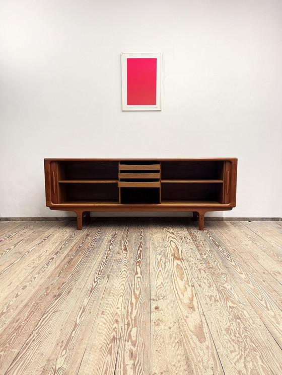 Image 1 of Mid-Century Modern Danish Teak Sideboard with Tambour Doors by Dyrlund, Denmark