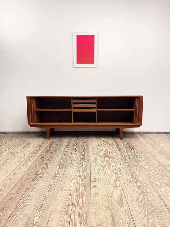 Image 1 of Mid-Century Modern Danish Teak Sideboard with Tambour Doors by Dyrlund, Denmark