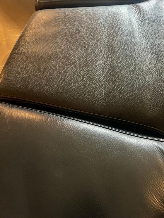 Image 1 of Divano di design in pelle nera Flap di Edra