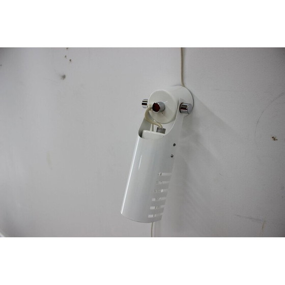 Image 1 of Set of 3 vintage adjustable metal wall sconces, Czechoslovakia 1980