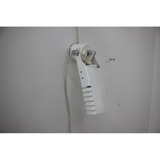 Image 1 of Set of 3 vintage adjustable metal wall sconces, Czechoslovakia 1980