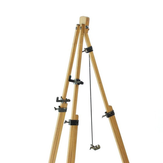 Image 1 of Vintage oak tripod easel, Czechoslovakia 1930