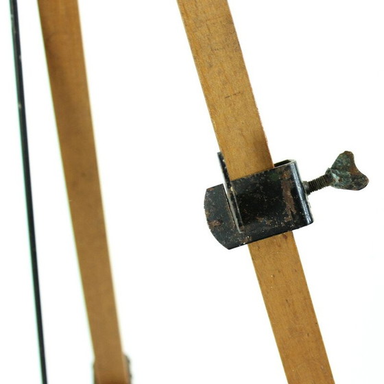 Image 1 of Vintage oak tripod easel, Czechoslovakia 1930