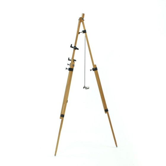 Image 1 of Vintage oak tripod easel, Czechoslovakia 1930