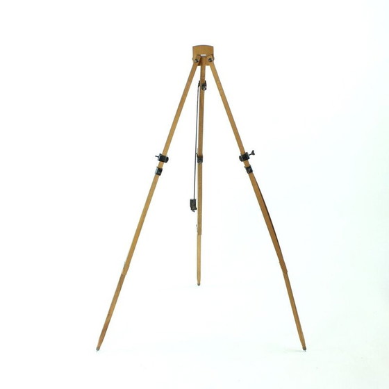 Image 1 of Vintage oak tripod easel, Czechoslovakia 1930