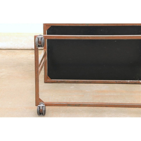Image 1 of Vintage Czechoslovak industrial serving trolley on wheels, 1970s