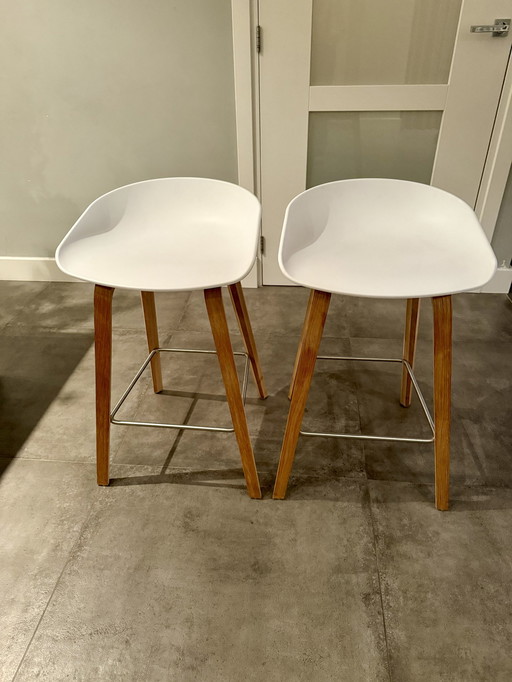 2X Hay About A Stool Aas32 Barstool 65 White