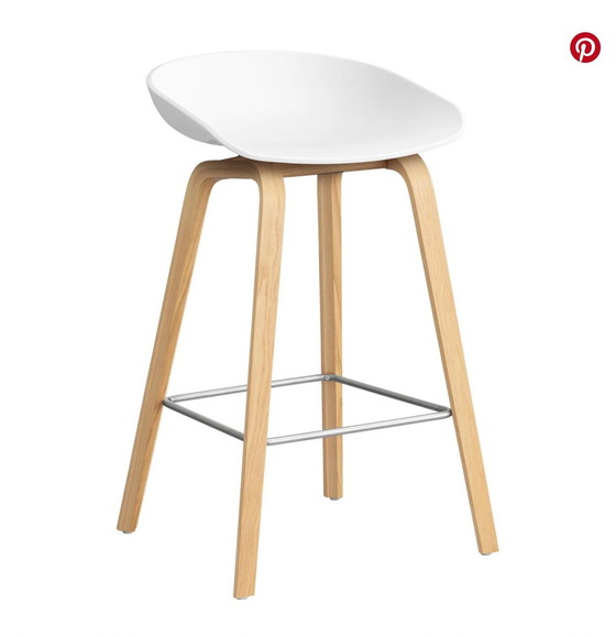 Image 1 of 2X Hay About A Stool Aas32 Barstool 65 White