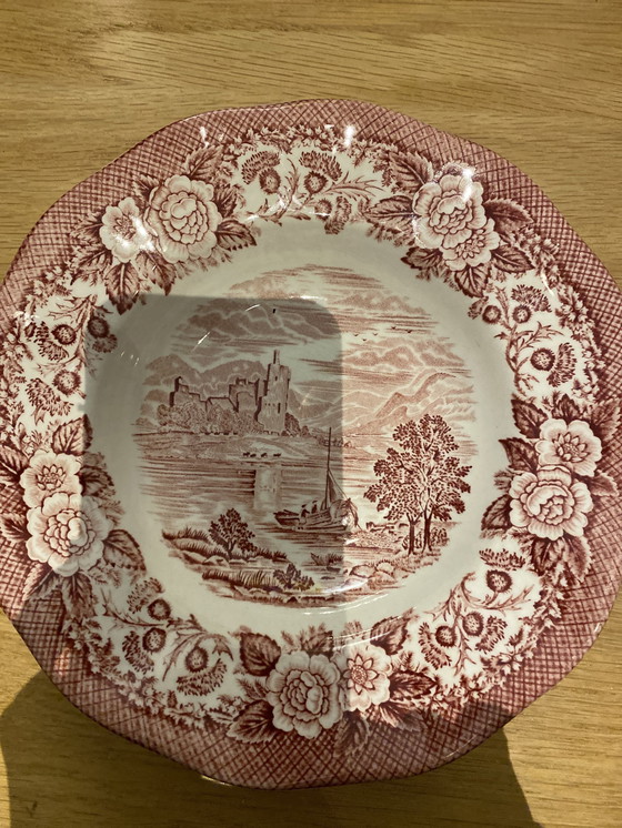 Image 1 of 60S Scottish Lochs Unicorn Tableware