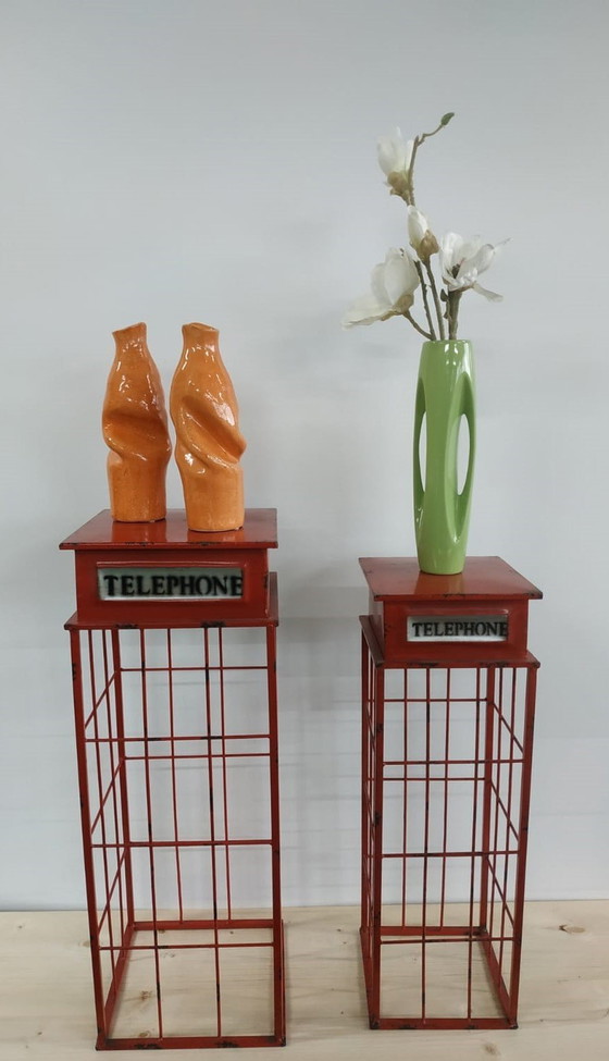 Image 1 of Retro English Phonebooth Side tables Plant tables