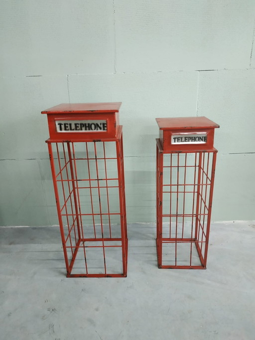 Retro English Phonebooth Side tables Plant tables