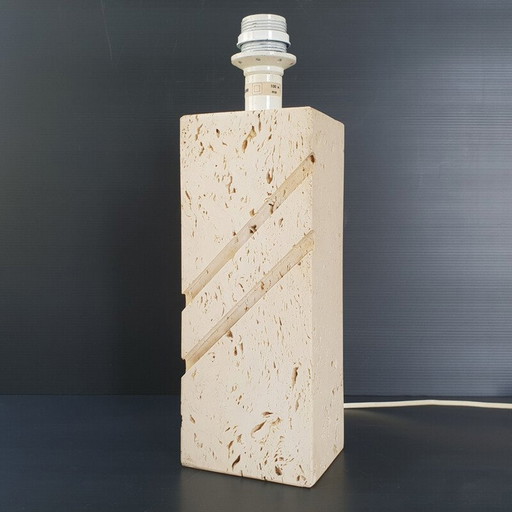 Vintage travertine lamp stand, 1970