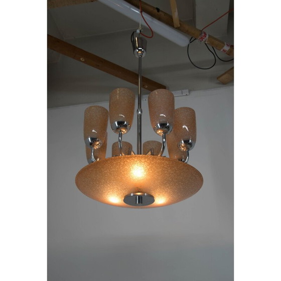 Image 1 of Lampadario cromato art déco vintage