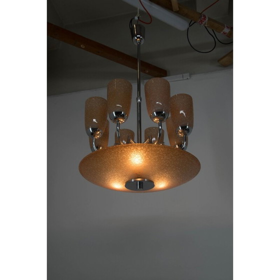 Image 1 of Lampadario cromato art déco vintage