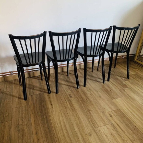 Image 1 of Set of 4 vintage Baumann chairs model 153, 1950-1960