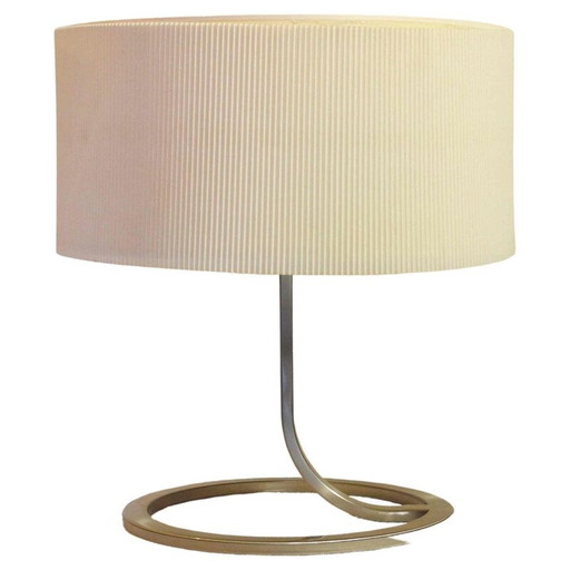 Vintage table lamp Joyce model in nickel chrome by Natuzzi, Italy 1970