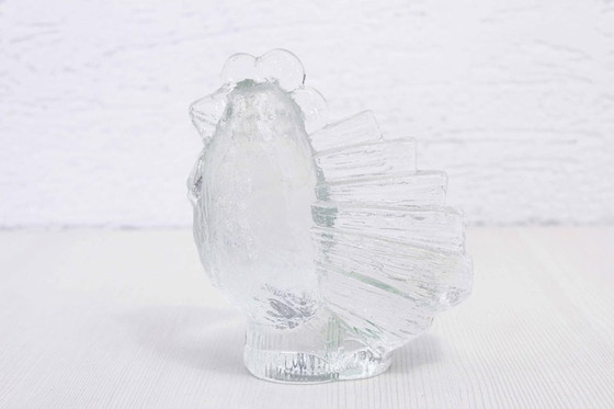 Image 1 of Modernist glass "hen" by Pukeberg Sweden 1970