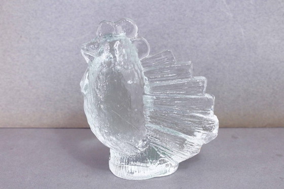 Image 1 of Modernist glass "hen" by Pukeberg Sweden 1970