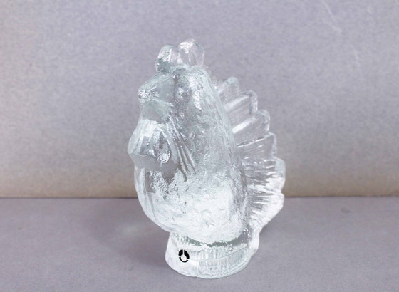 Image 1 of Modernist glass "hen" by Pukeberg Sweden 1970