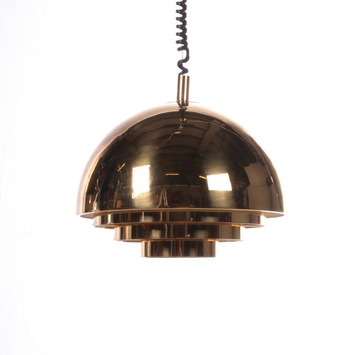 Vereinigte Werkstatten Vintage brass pendant lamp,1960