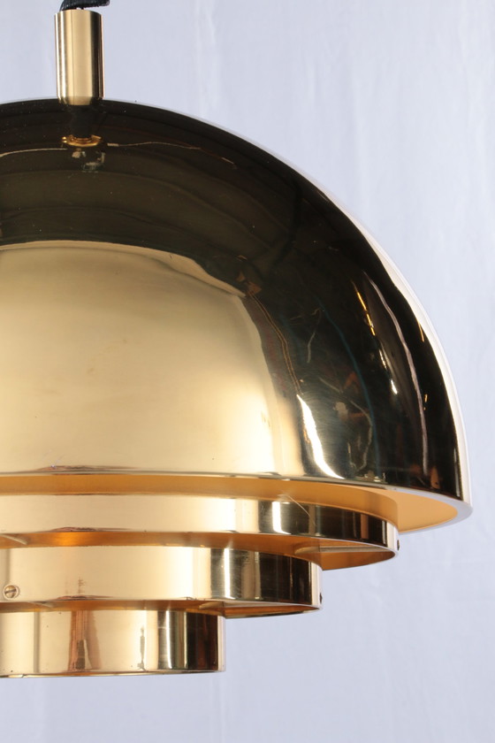 Image 1 of Vereinigte Werkstatten Vintage brass pendant lamp,1960