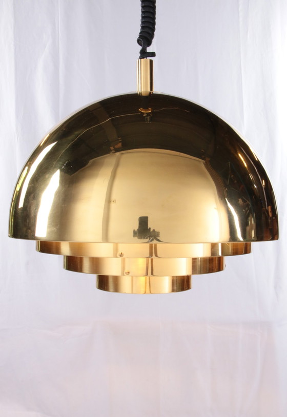 Image 1 of Vereinigte Werkstatten Vintage brass pendant lamp,1960