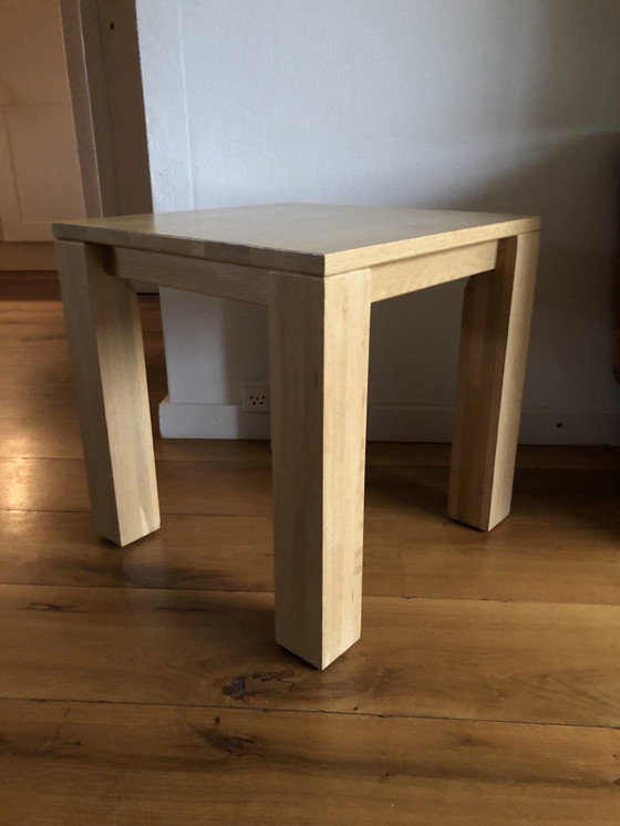 Image 1 of Solid Light Oak Side Table