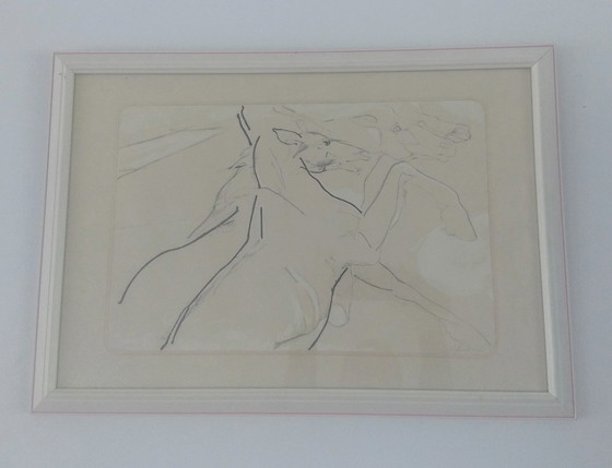 Image 1 of Octave Landuyt Lithograph "Horses"