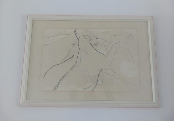 Image 1 of Octave Landuyt Lithograph "Horses"