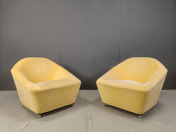 Image 1 of Pair Of Ligne Roset Club Chairs, 1990S