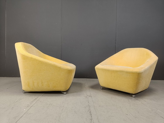 Image 1 of Pair Of Ligne Roset Club Chairs, 1990S