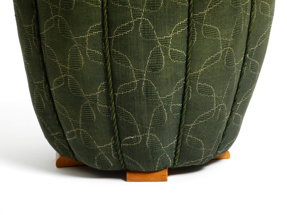 Image 1 of Original Pouf Stool By Jindrich Halabala From 1958 | Art Deco Bauhaus | Made In Czech