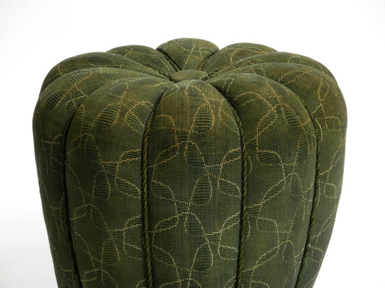 Image 1 of Original Pouf Stool By Jindrich Halabala From 1958 | Art Deco Bauhaus | Made In Czech